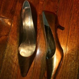 Jones New York Bronze Leather Dress Heels